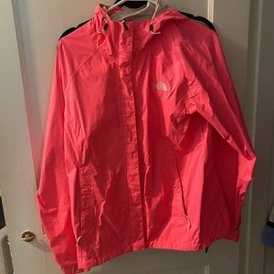 Hot Pink North Face Rain Jacket